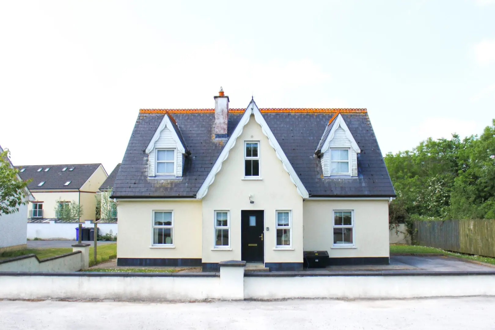 Front view of quaint suburban home