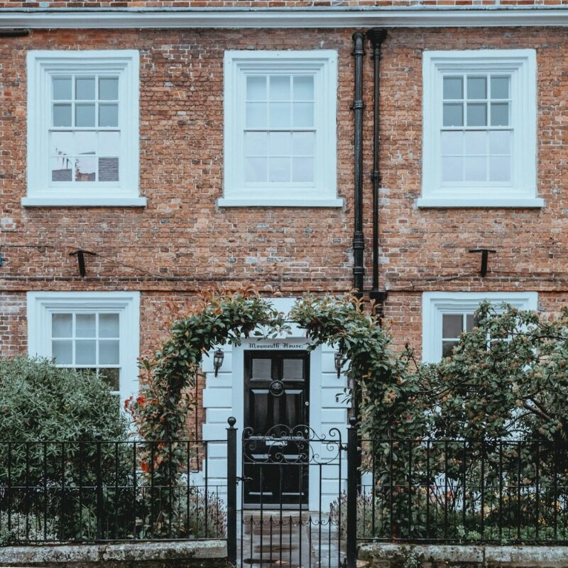 Historic home with iron gate